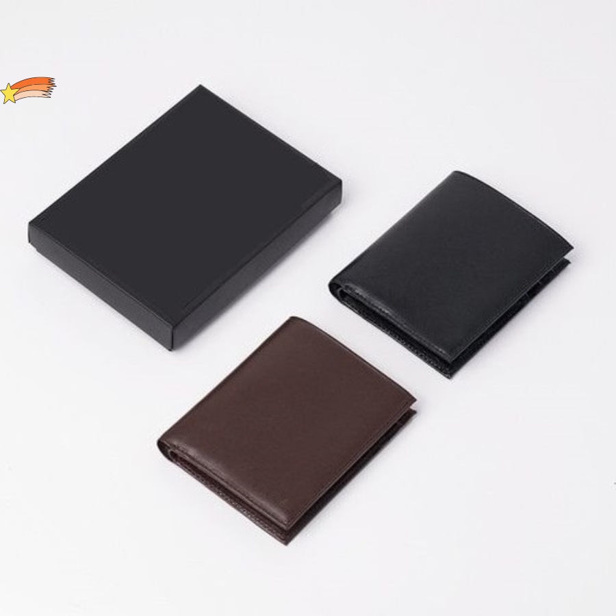 Ví Ngang Nam Mini Da Bò Thật Kiểu Dáng Trẻ Trung Độc Đáo, Bóp Đựng Tiền Thẻ - DTR - Leli_store