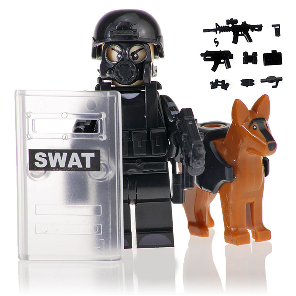 Bộ Đồ Chơi Lego Xếp Hình Cảnh Sát Quân Đội Và Chó