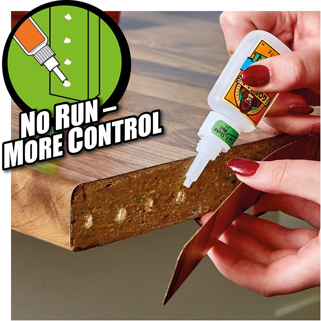 Keo Siêu Dính Trong Suốt Hàng Chính Hãng Mỹ, hiệu Gorilla Super Glue Single Tube