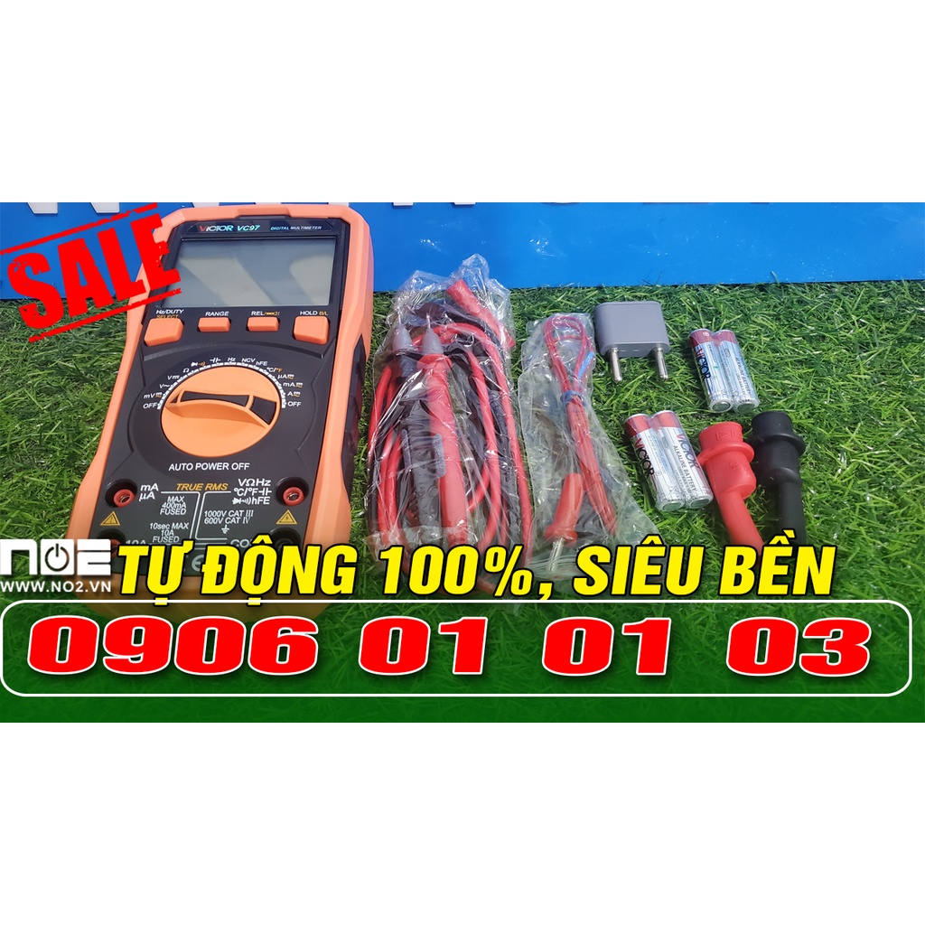 Đồng hồ vạn năng VICTOR VC97 chất lượng tốt.- Tự động 100%