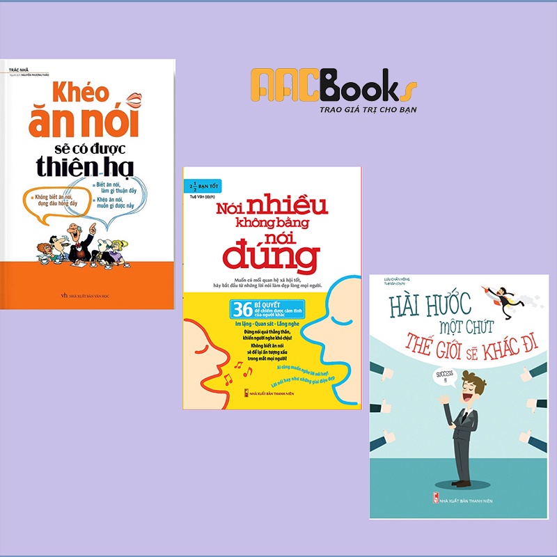 Sách - Bộ 3 cuốn Khéo ăn nói sẽ có được thiên hạ - Nói nhiều không bằng nói đúng - Hài hước 1 chút thế giới sẽ khác đi