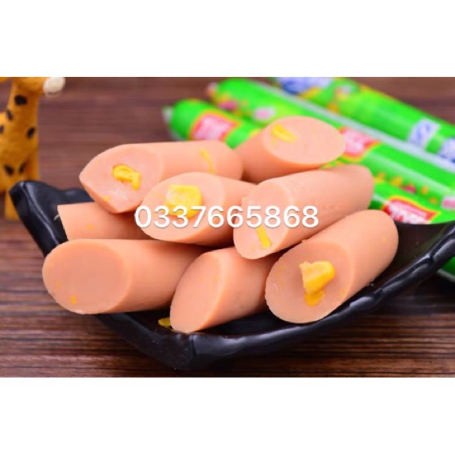 1 HỘP 60 CHIẾC XÚC XÍCH NGÔ XANH THANH DÀI (1c/45g)