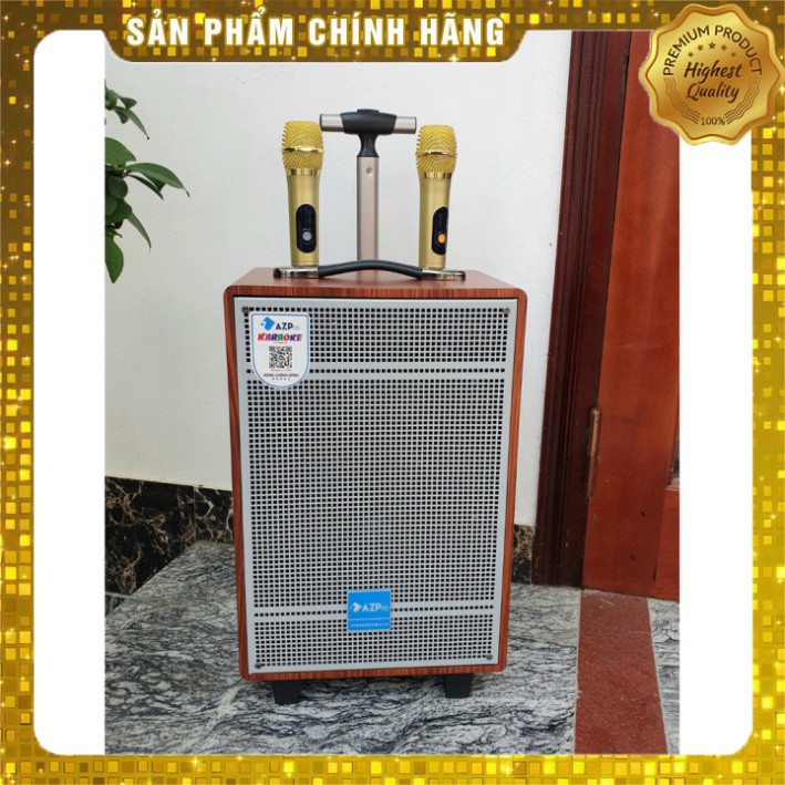 Loa Kéo AZPRO 310 Bass 25 - Loa kẹo kéo Hát Karaoke Cao Cấp Vỏ Gỗ Tặng Kèm 2 Mic Không Dây