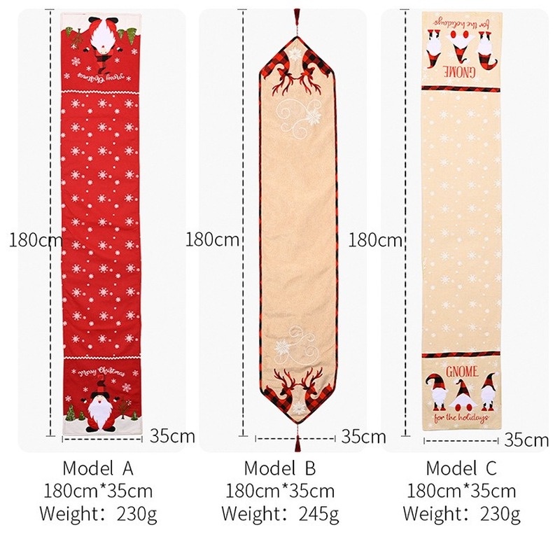 Khăn Trải Bàn Cà Phê Thêu Họa Tiết Phong Cách Giáng Sinh Châu Âu Trang Trí Bàn Ăn