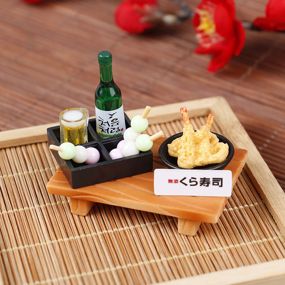 Bộ đồ chơi hộp đựng sushi đồ ăn Nhật Bản nhỏ xinh dễ thương trang trí nhà búp bê