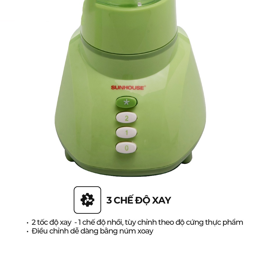 Máy xay sinh tố Sunhouse SHD5112 - Máy xay sinh tố công suất lớn xay thịt, xay đá, xay hạt, xay thực phẩm - BH 12 tháng
