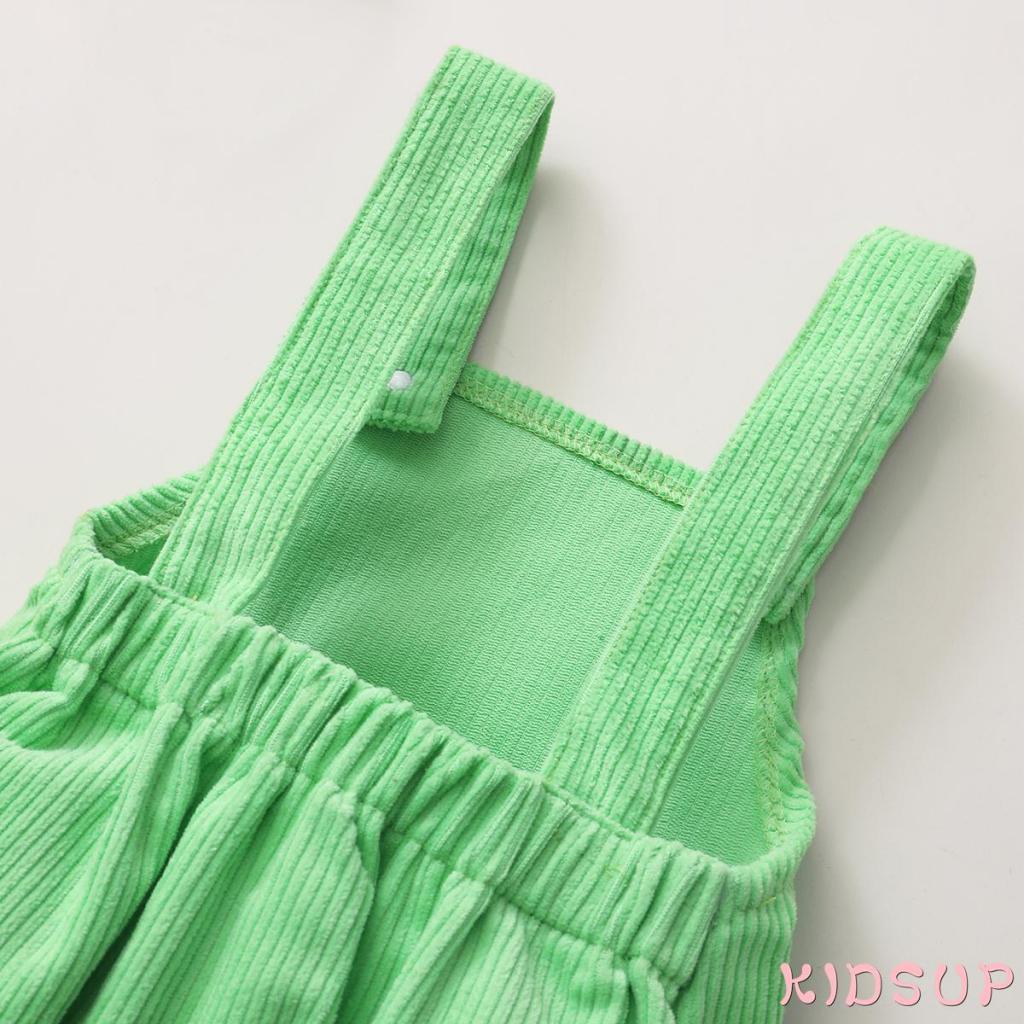 Bộ Áo Liền Quần Màu Trơn 1 Món Xinh Xắn Cho Bé