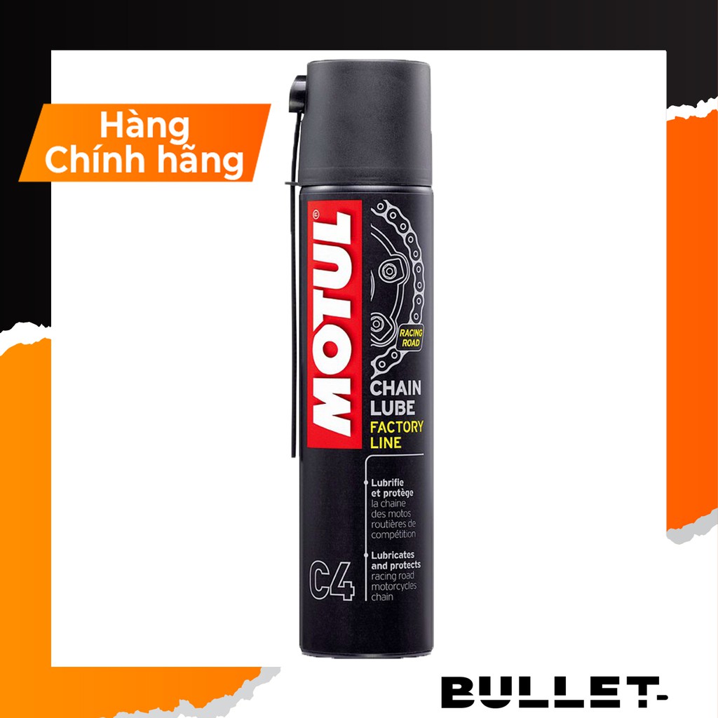 Xịt Dưỡng Xích (Sên) Cao Cấp MOTUL CHAIN C4 MC CARE-400ml bảo dưỡng sên xích xe máy, mô tô