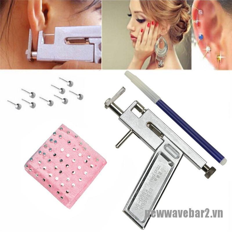 Bộ 2 Súng Đục Lỗ Mũi Bằng Thép Chuyên Nghiệp Kèm 98