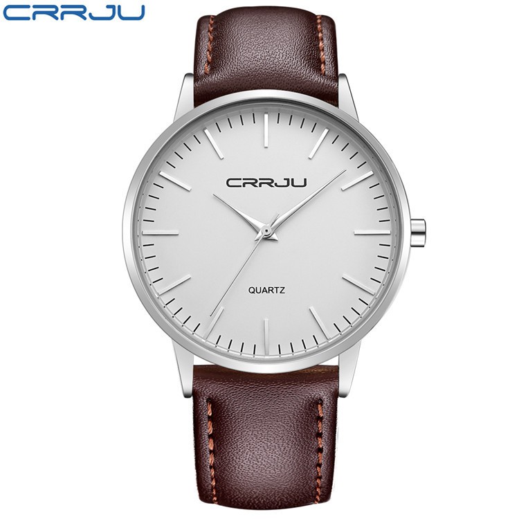 Đồng Hồ CRRJU 2117 Cho Nam Dây Đeo Da Sang Trọng Máy Thạch Anh Cao Cấp
