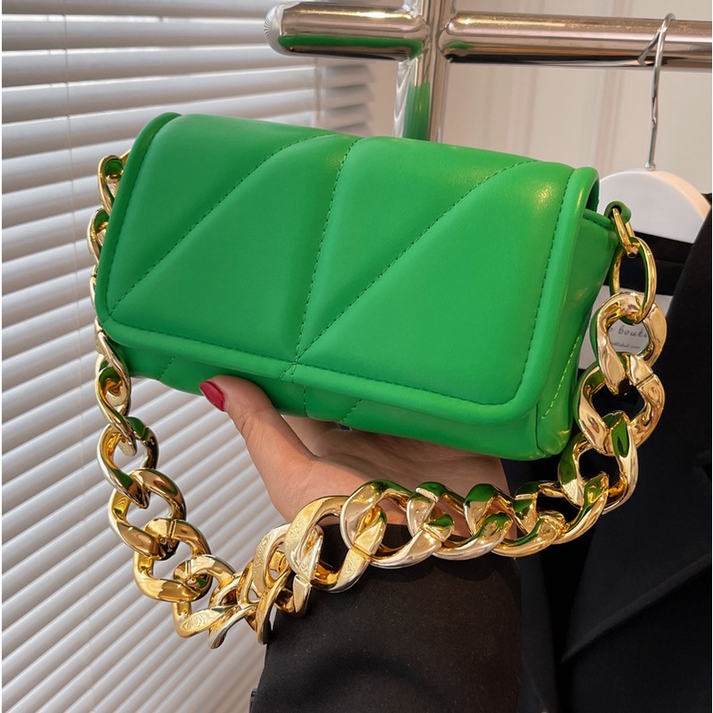 Túi Đeo Vai Hình Vuông Cỡ Nhỏ Phối Dây Đeo Sợi Xích Thời Trang Mùa Hè 2022 Chất Lượng Cao Cho Nữ