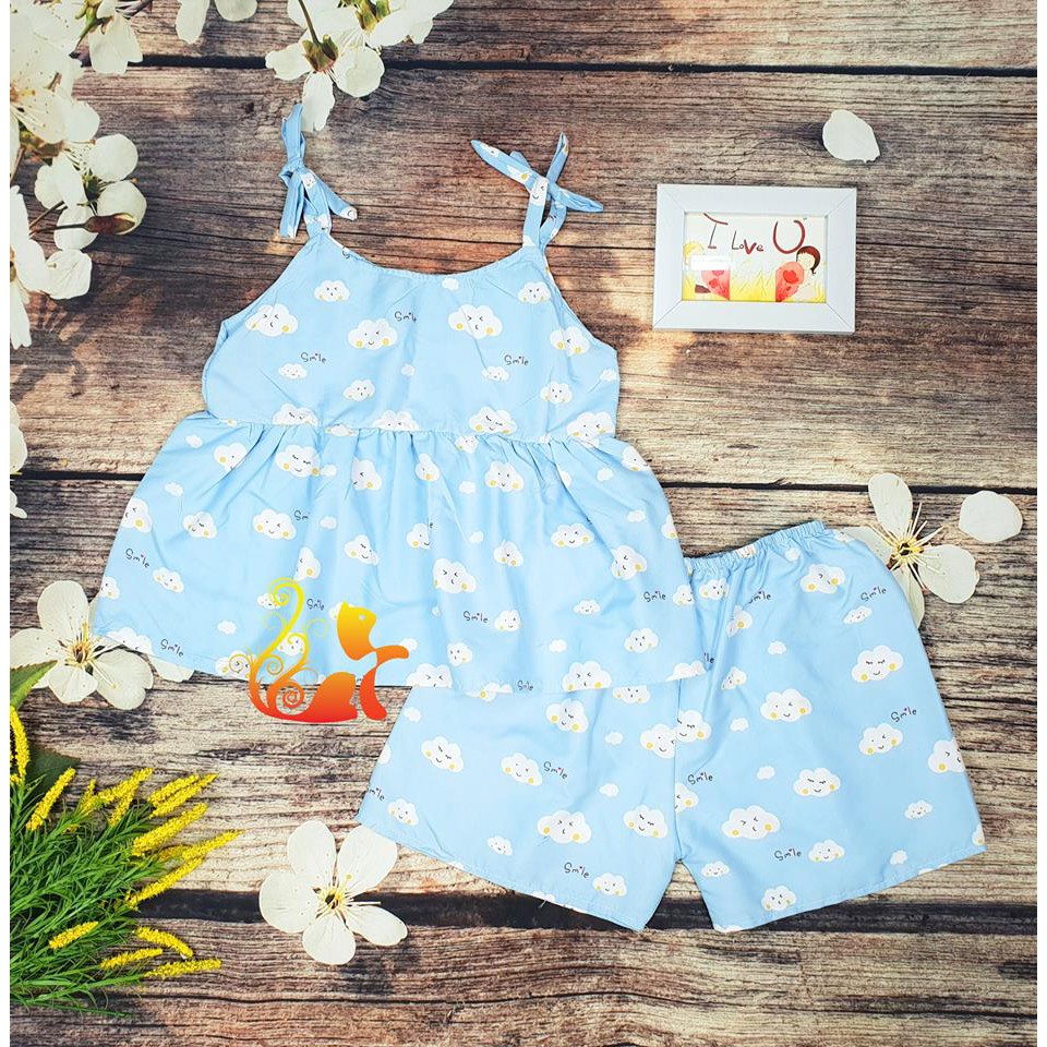 Đồ ngủ 2 Dây Kate Thái - "Đám Mây Smiles" - Dưới 52kg | BigBuy360 - bigbuy360.vn
