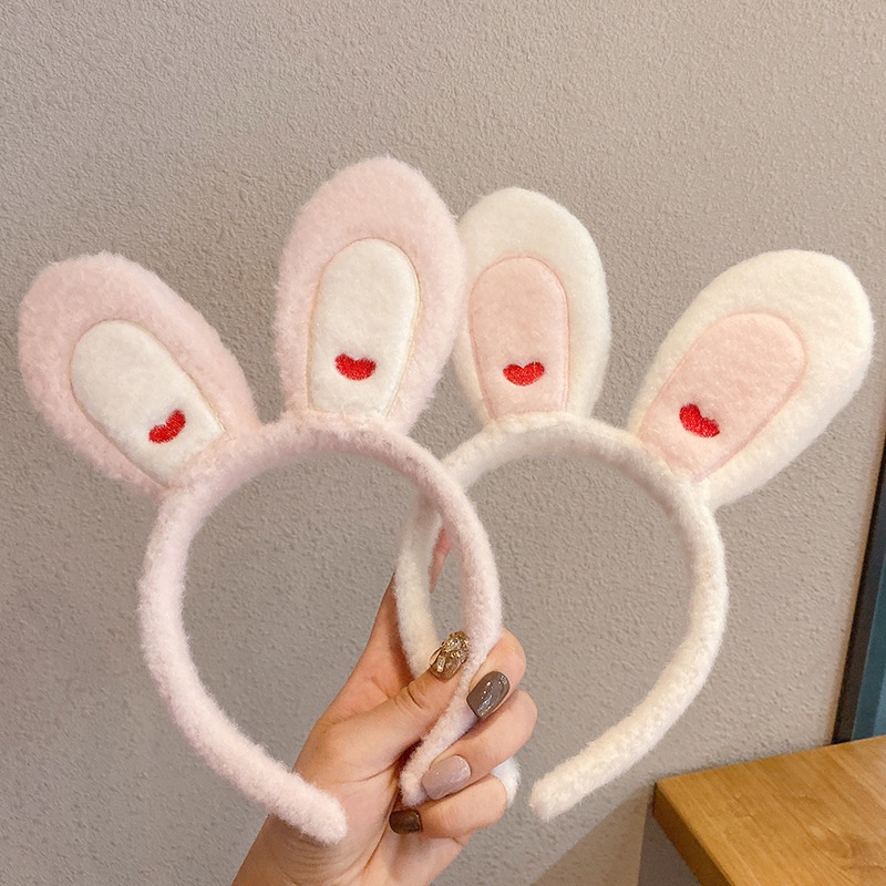 Băng đô rửa mặt hình tai thỏ dễ thương phong cách Hàn Quốc cho nữ