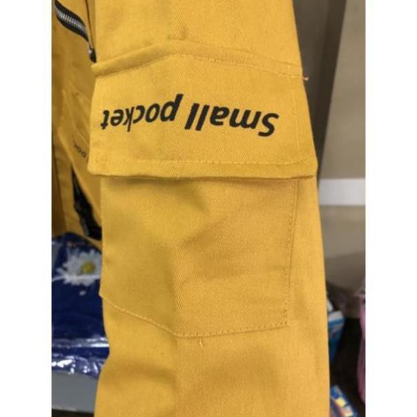 Áo Khoác Jean Kaki TÚI DÂY KÉO 2 MÀU Unisex
