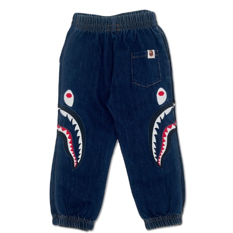 BAPE Quần Dài Bọn trẻ cá mập Họa Tiết Rằn Ri Phong Cách Mới Cho Nam Và Nữ