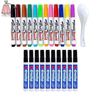 23PCS Magical Dry Erase Markers with Eraser Water Painting Pen Doodle Drawing Pens Erasing Whiteboard Marker Pens Set