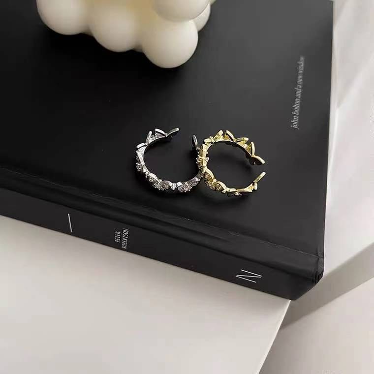 Nhẫn hợp kim họa tiết bướm sang trọng dành cho nữ