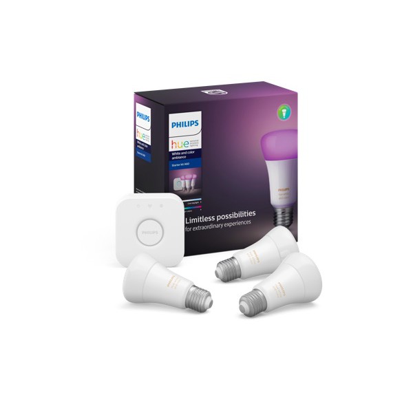 Bộ Đèn Thông Minh Philips Hue White And Color Ambiance Starter Kit - Hàng Chính Hãng