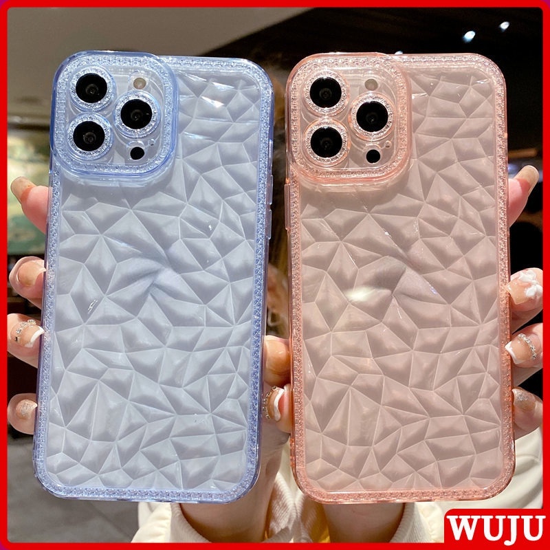 WUJU ốp lưng Mềm Tpu Trong Suốt Chống Sốc Lấp Lánh Tương thích Cho iPhone 11 12 13 Pro Max XS Max XR X 7 8 Plus SE 2020
