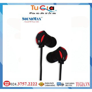 Tai nghe In-ear SoundMAX AH703 (Đen,Đỏ)-Hàng Chính Hãng