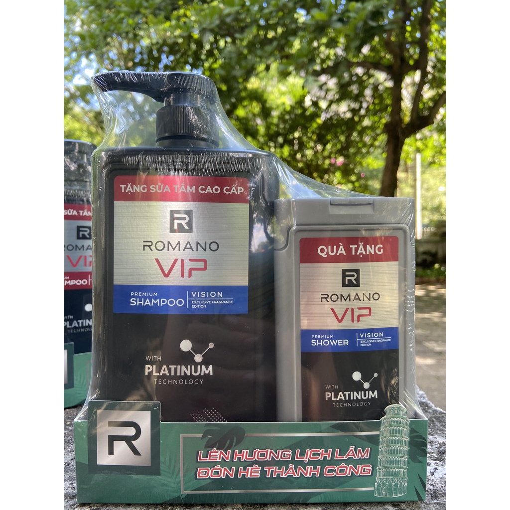 DẦU GỘI ĐẦU ROMANO VIP PASSION 650ML TẶNG SỮA TẮM 150ML