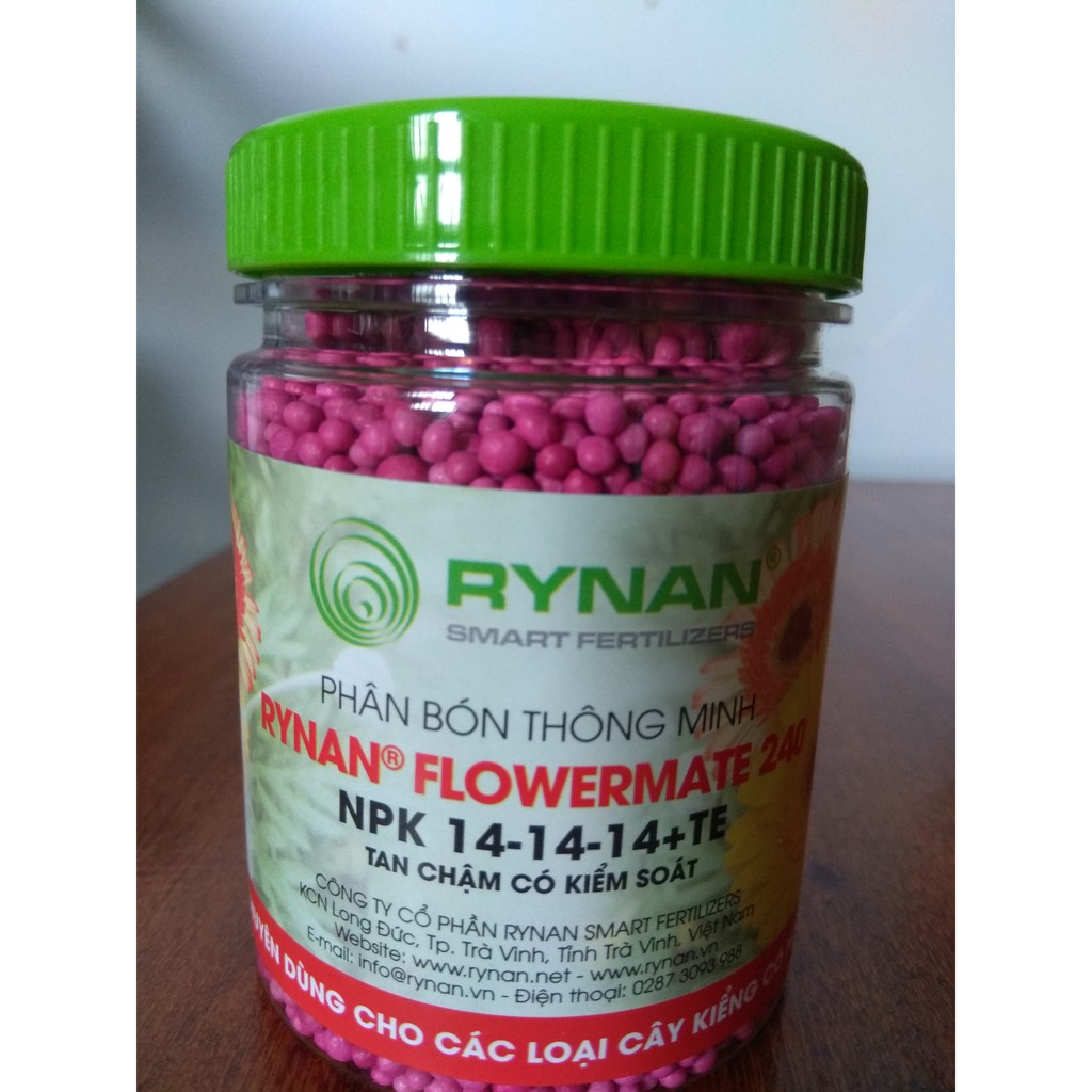 Phân bón thông minh rynan Flowermate 240 NPK 14-14-14+TE - chai 150 gram