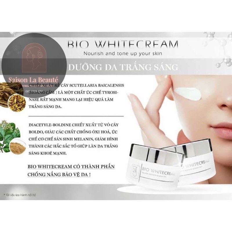 Kem dưỡng trắng sáng da Bio White Cream bật tone ngay sau khi dùng, được Spa và Thẩm Mỹ Viện tin dùng.