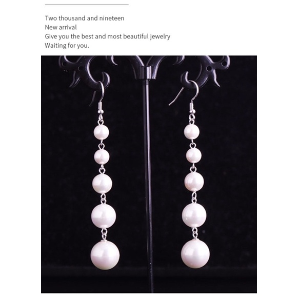 Bông tai 5 hạt châu từ nhỏ tới lớn phong cách hàn quốc