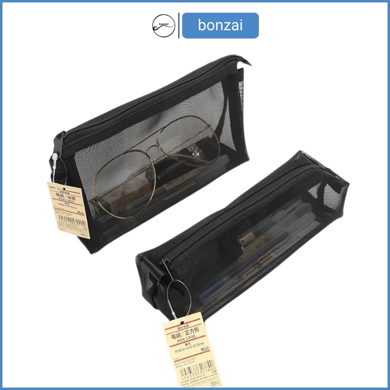 Túi đựng bút Muji dạng lưới tiện dụng