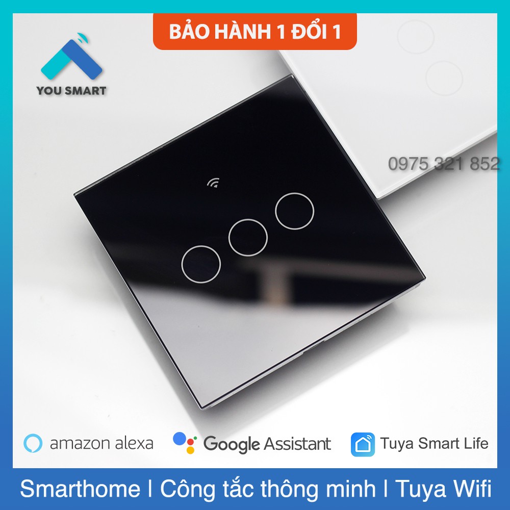 Công Tắc Thông Minh Vuông Wifi Tuya Smartlife 1-2-3-4 Nút