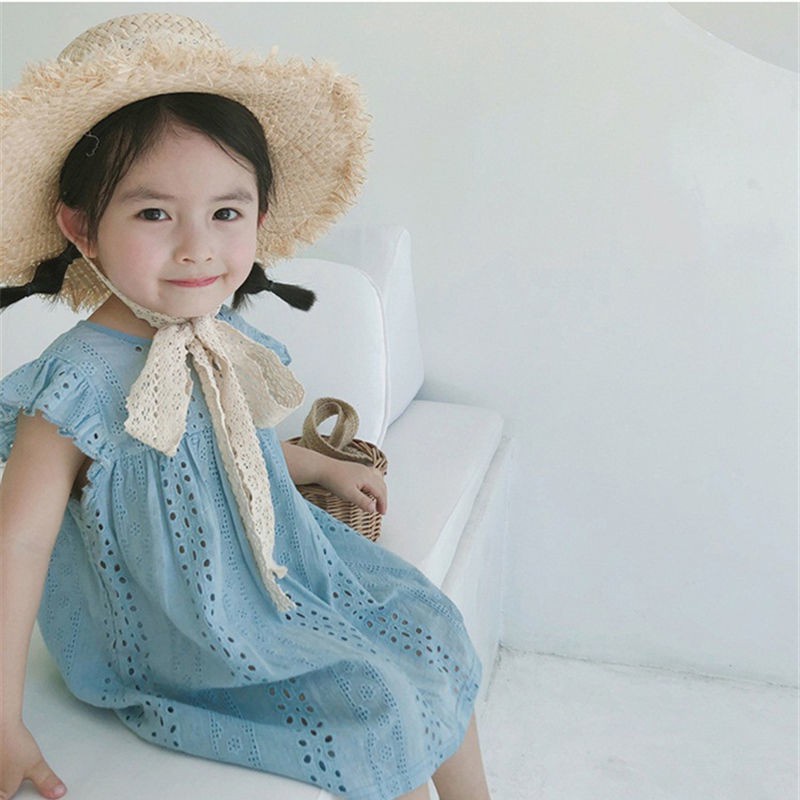 Girls' Dress Girls' Korean dress children's baby flying sleeve lace princess skirt