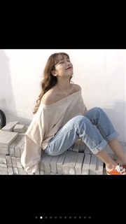 Áo thun dài tay trễ vai