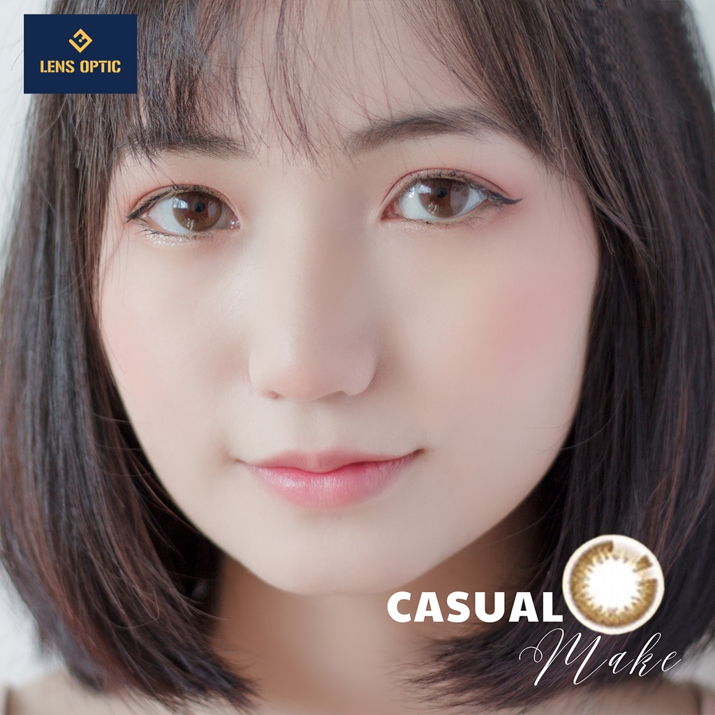 Kính áp tròng 1 ngày màu Casual Make SEED Eye Coffret 1 Day cho mắt cận - Lens Optic