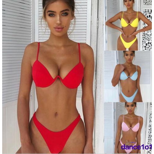 Bikini phối dây có đệm mút dành cho nữ