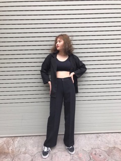 Quần ống rộng ulzzang ( dài 97cm)