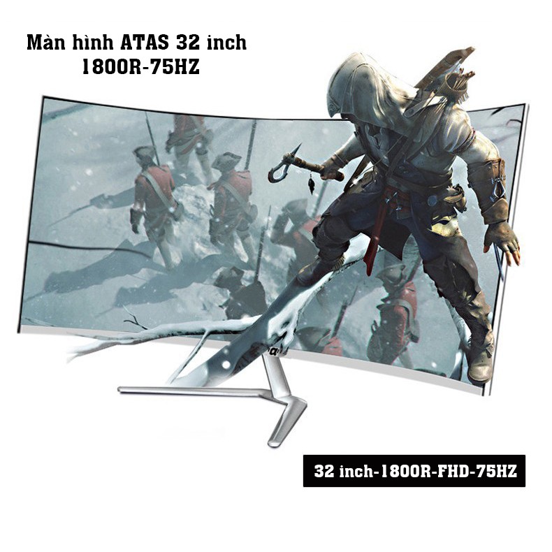 Màn hình máy tính 32 inch cong chuyên game ATAS Q318 Plus - Tần số 165HZ | BigBuy360 - bigbuy360.vn