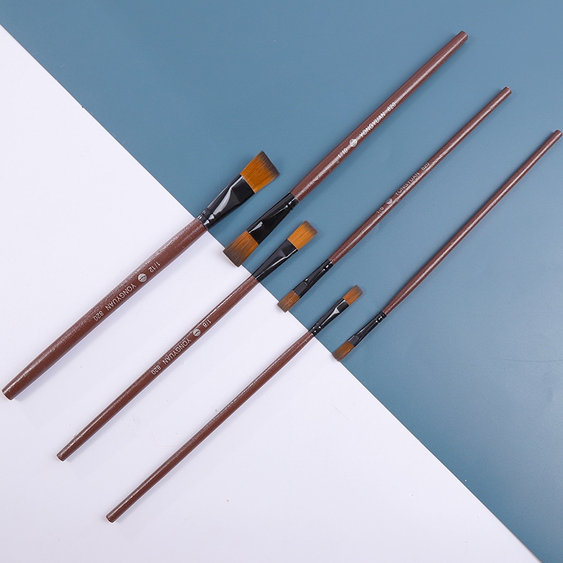 Bộ cọ vẽ màu nước, sơn dầu, acrylic (bộ 6 cây) MS: 061