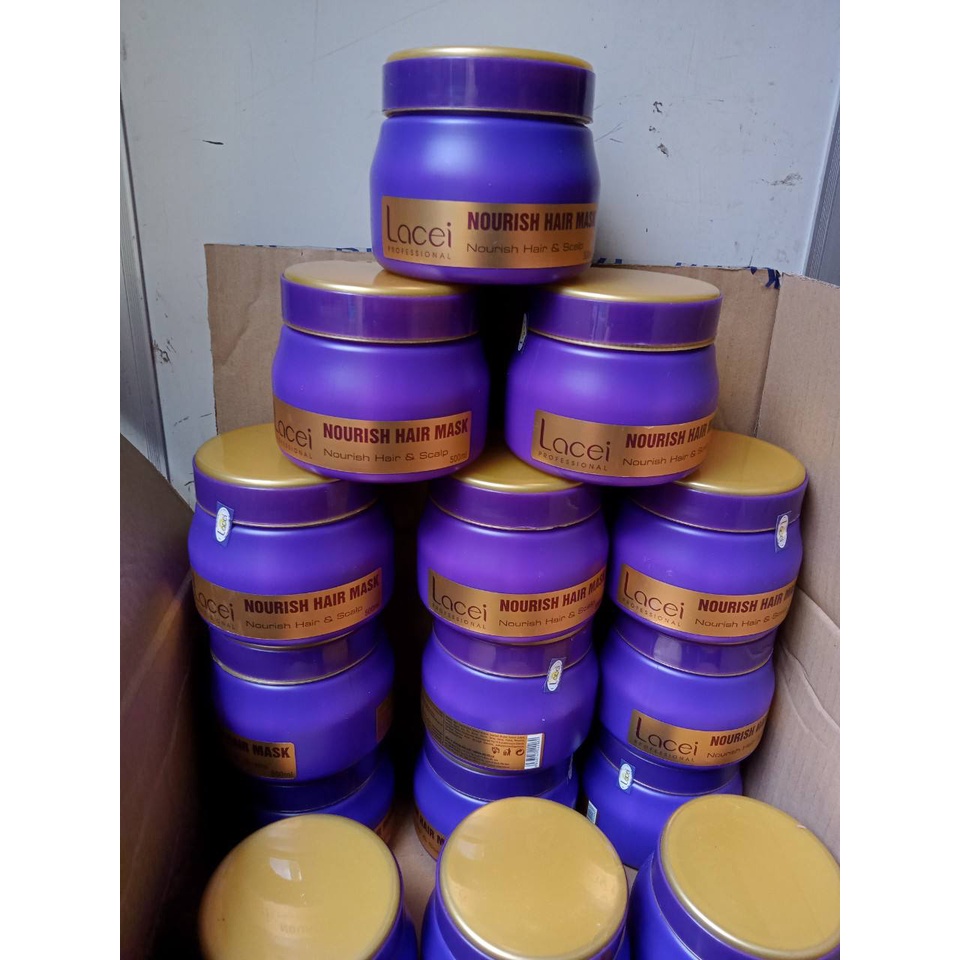 Kem hấp dầu Lacei tím phục hồi hư tổn tóc _500ml