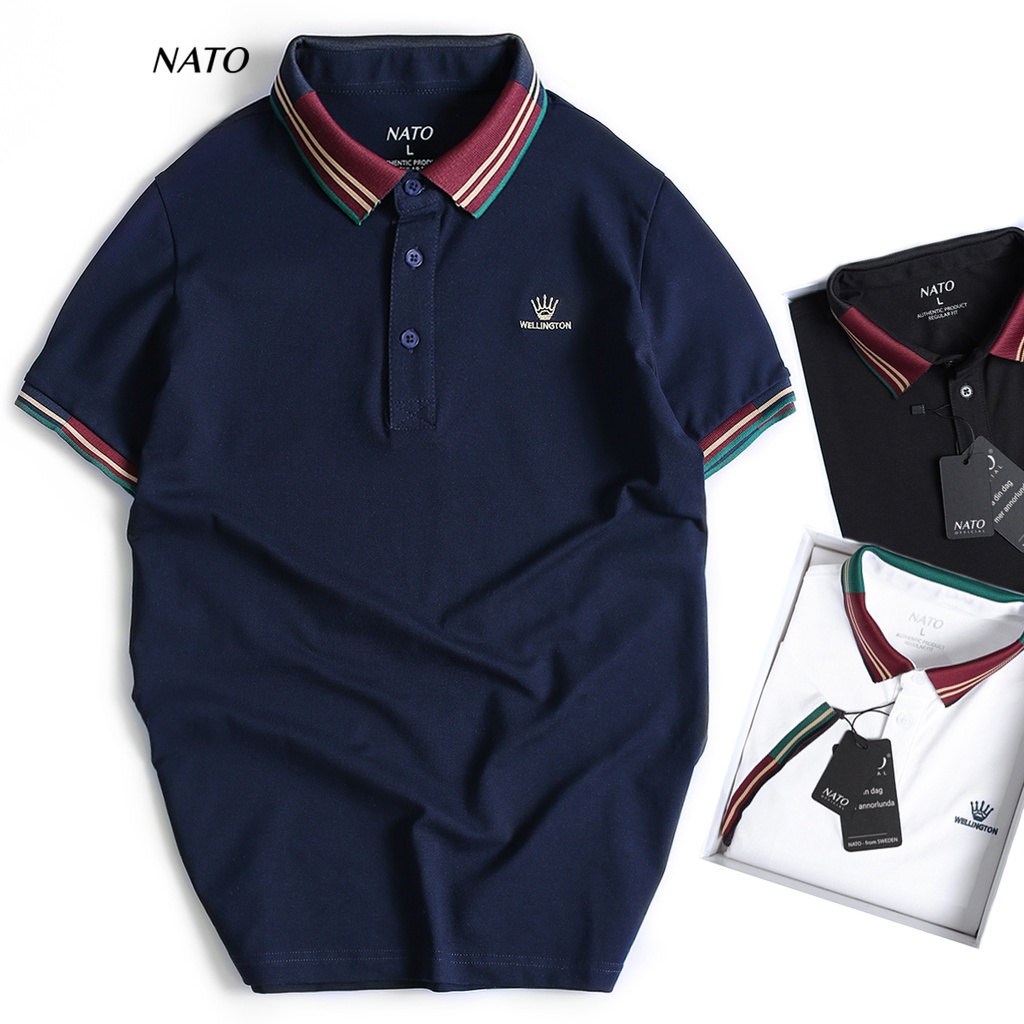 Áo Thun Polo Nam GOLF Vải Cotton Cá Sấu Cao Cấp Basic Đẹp Tay Ngắn Có Cổ Màu Trắng Đen Đỏ Xanh Navy Trơn Họa Tiết NATO