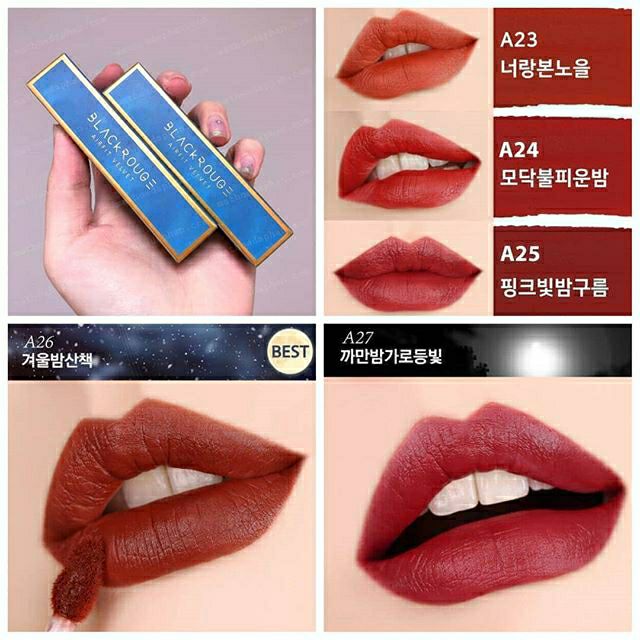 (Sẵn Ver 1-Ver 7) Son Black Rouge Air Fit Velvet Tint | Thế Giới Skin Care