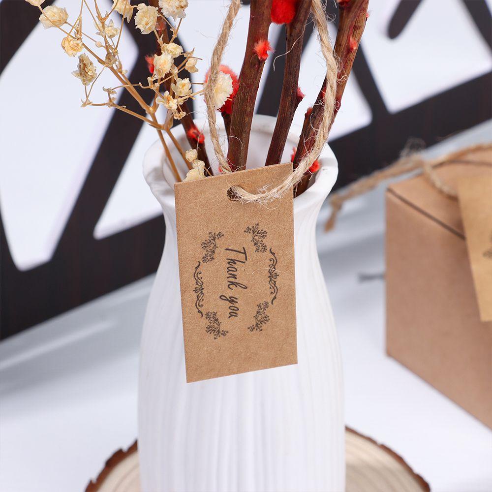 Set 50 Thẻ Giấy 5.8*2.7cm In Chữ Thank You Dùng Để Trang Trí Quà Tặng