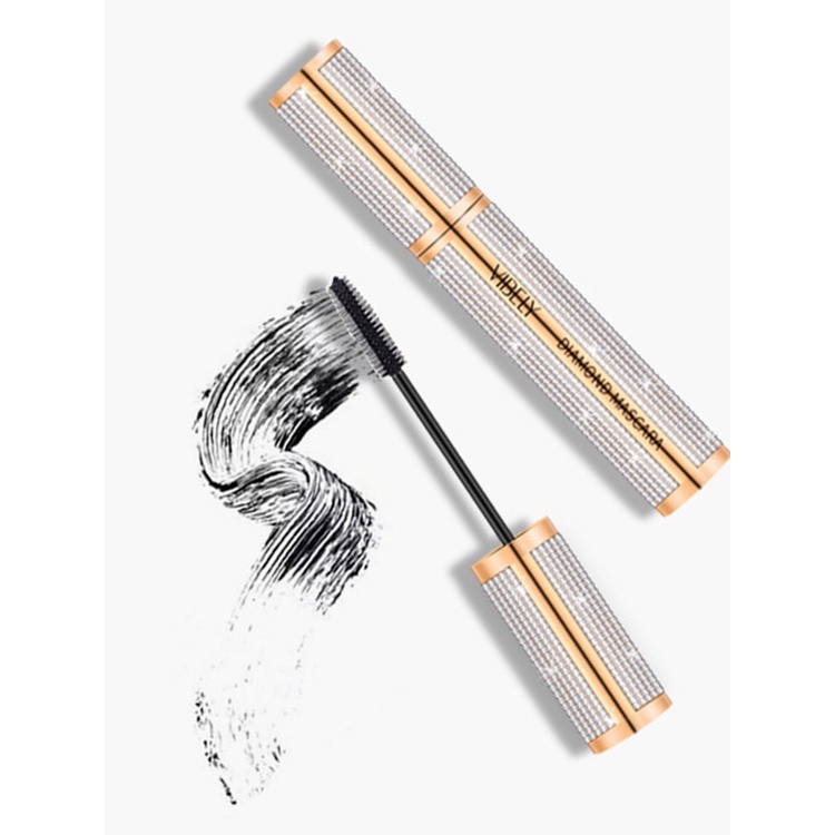Mascara 4D Trang Điểm Chuyên Nghiệp Cho Hàng Mi Dày Dài Và Cong Với Vỏ Đính Kim Cương Lấp Lánh Chống Thấ