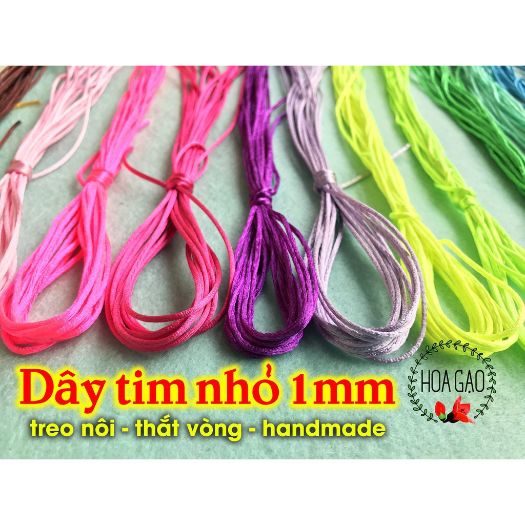 BBNN CANY Dây tim nhỏ 1mm HGDN dây treo nôi tép 5m, thắt vòng tay, làm handmade 1 13 bibi123 NNTB