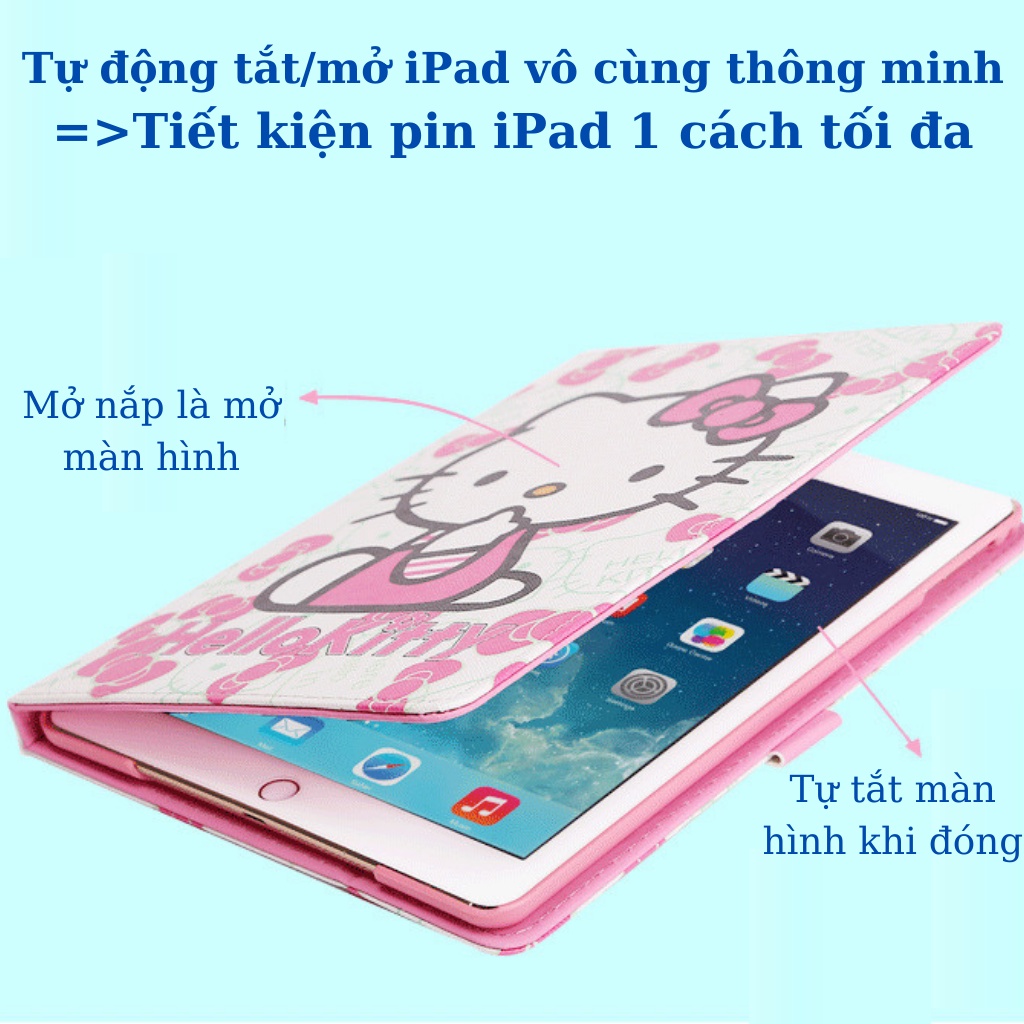 Bao da ipad Hello Kitty ốp ipad Air 2/Air 1/Pro 10.5/Air 3/10.2 gen 7/8/2017/2018...MART CASE