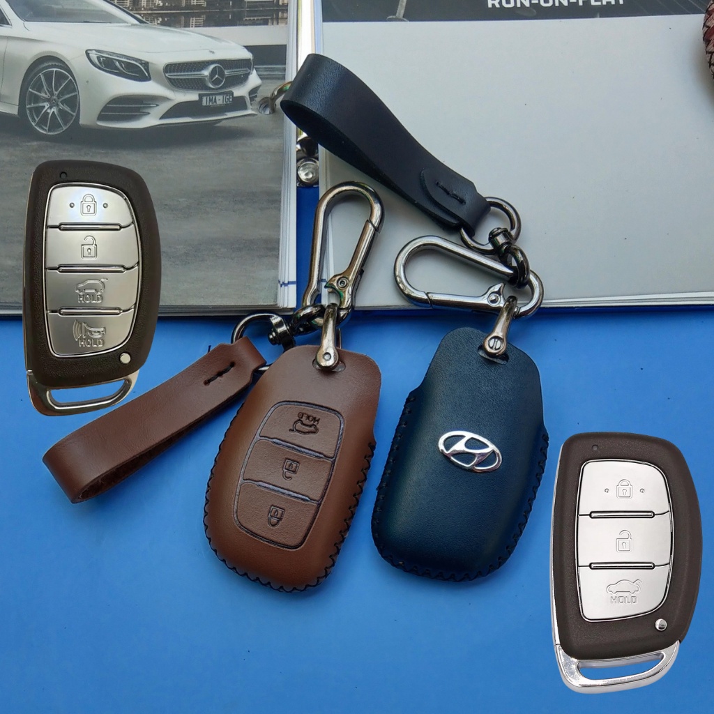 Bao da chìa khóa Hyundai Tucson,Hyundai i10,,Creta,Hyundai Elentra Sonata (HB Móc D)