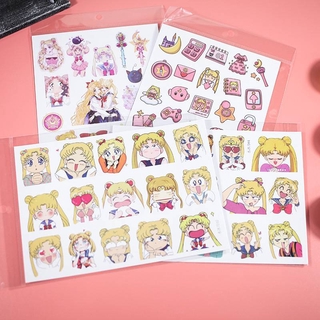 SAILOR MOON 1 Miếng Dán Hoạt Hình Thủy Thủ Mặt Trăng Trang Trí Sổ