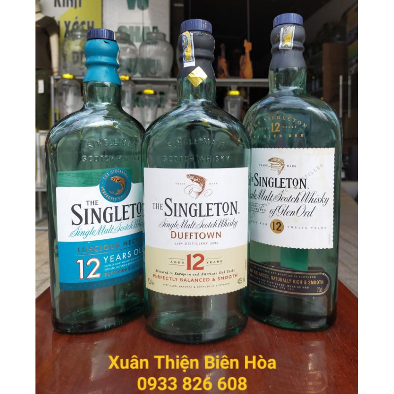 Vỏ chai rượu ngoại Slingtone xuất xứ Scotland 700ml thủy tinh rất đẹp.