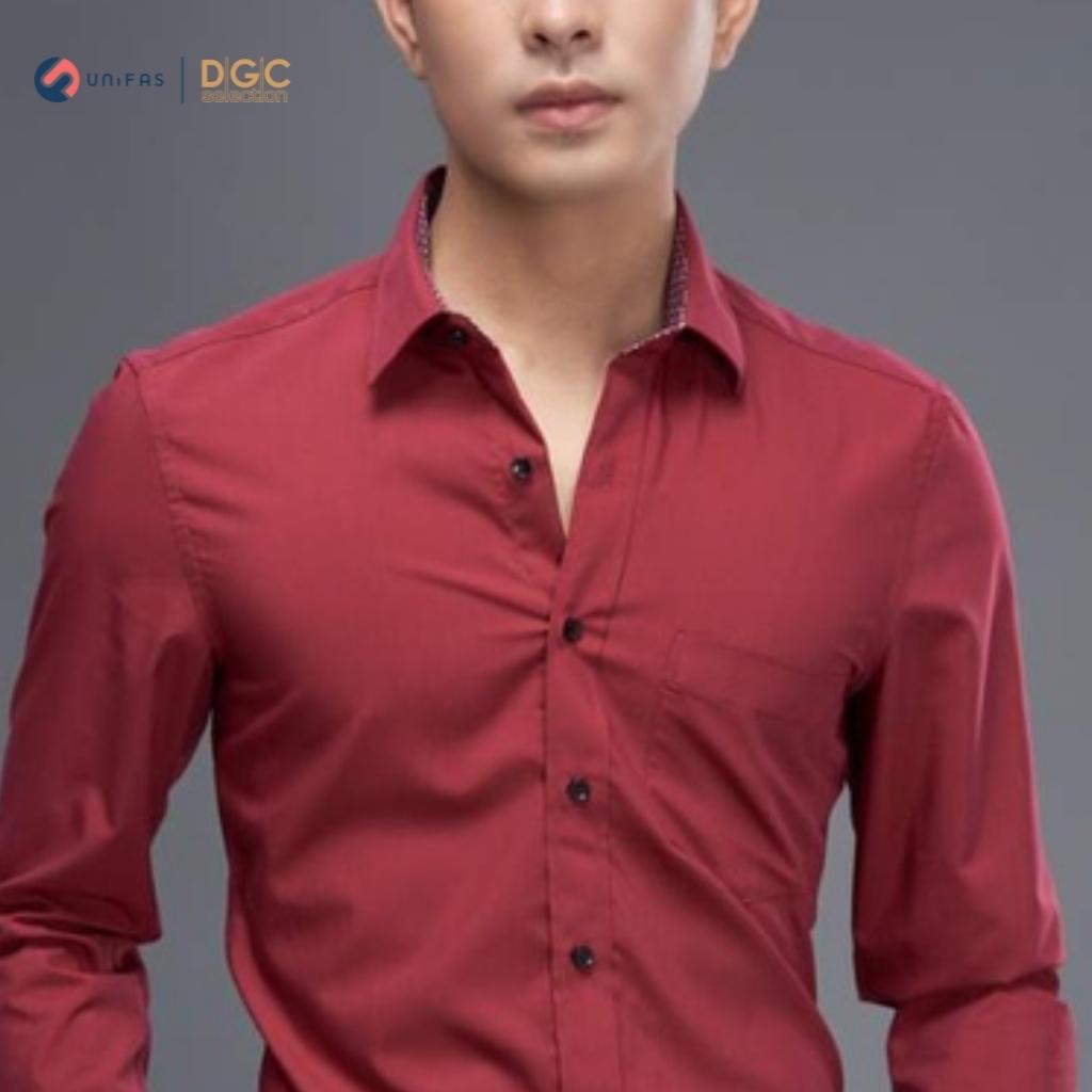 Áo sơ mi nam dài tay DGCs phom dáng vừa vặn cơ thể, chất vải Cotton thoáng mát thấm hút tốt SASD1806M