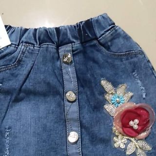 Quần bò giả váy trẻ em