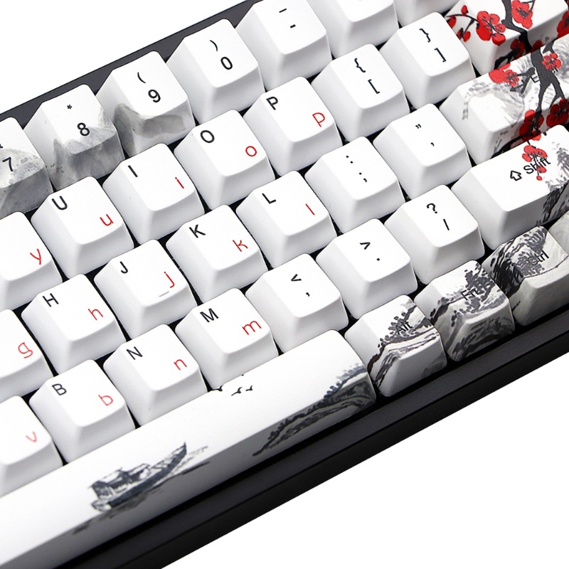 Bộ 68 Nút Bàn Phím Cơ Oem Họa Tiết Hoa Mận Cho K6 Ifg68 Tada68 Ek820 Rk837 Sk68